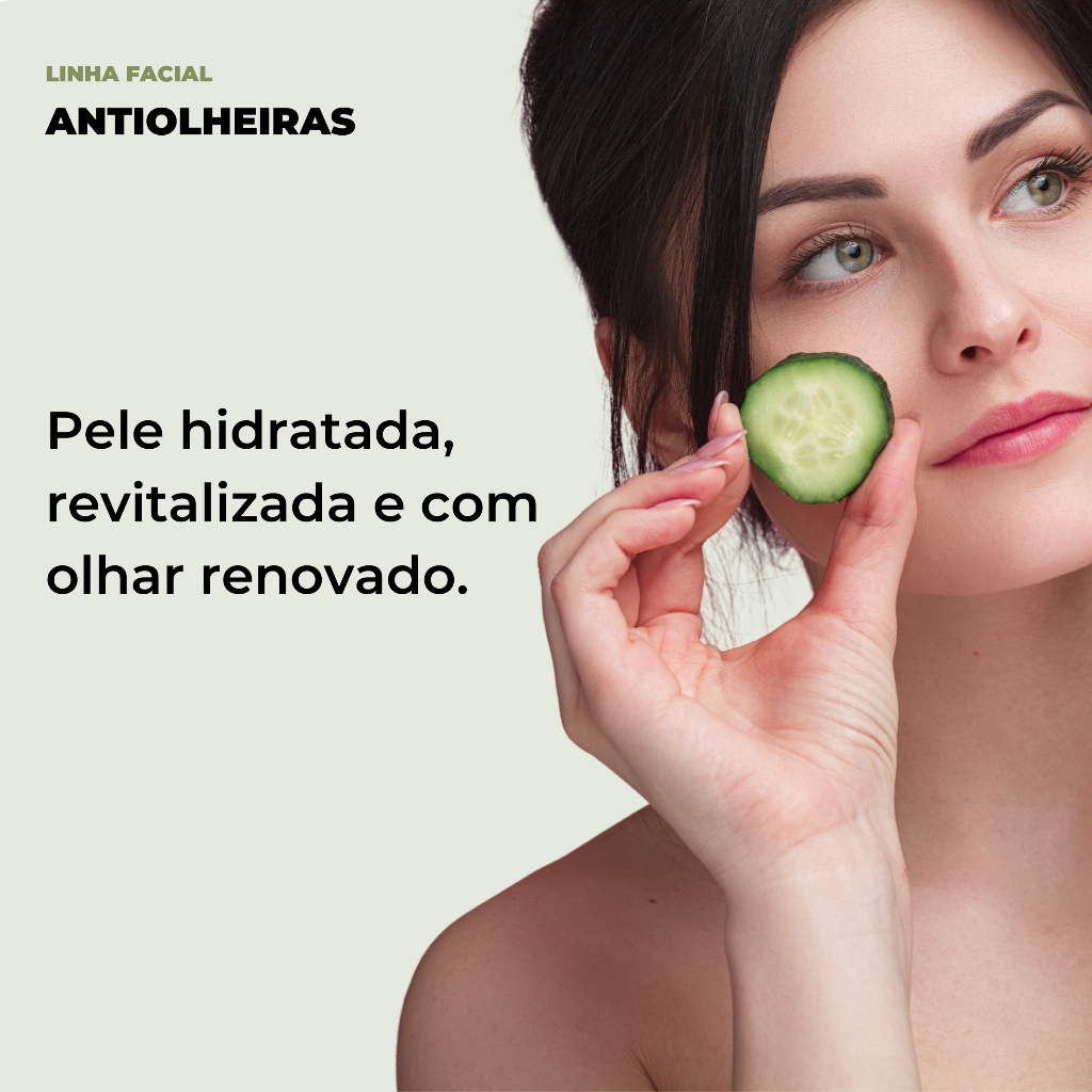 Creme Facial Antiolheiras Linha Pepino Colágeno Dia E Noite Todo Tipo De Pele 50g