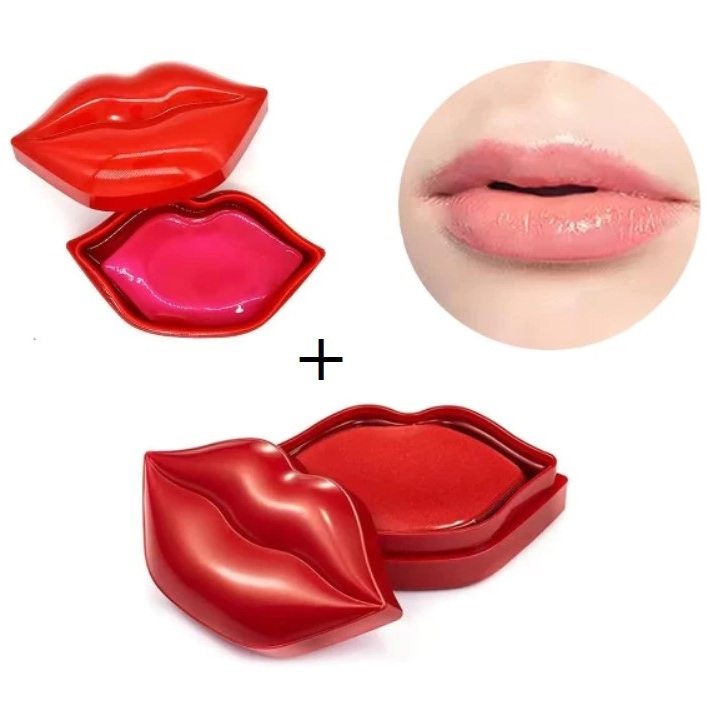 Kit 20 Máscaras Labiais Vermelho Colágeno - Hidratação intensa