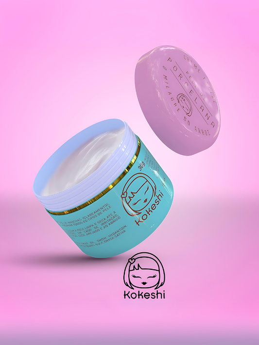 Hidratante Facial Kokeshi Pele de Porcelana Creme Hidratante Facial Coreano Rosa Mosqueta 30g
