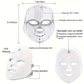Máscara Facial LED 7 Cores Profissional Clareamento de Pele Controle de Acne e Redução de Poros Tratamento Caseiro POPYO